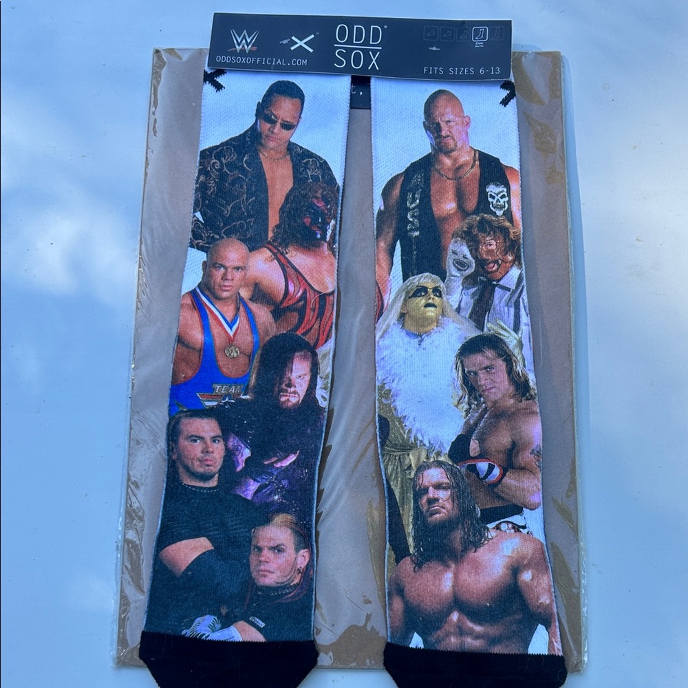 WWE Men's Black Socks-shoe size 6-13/NEW!